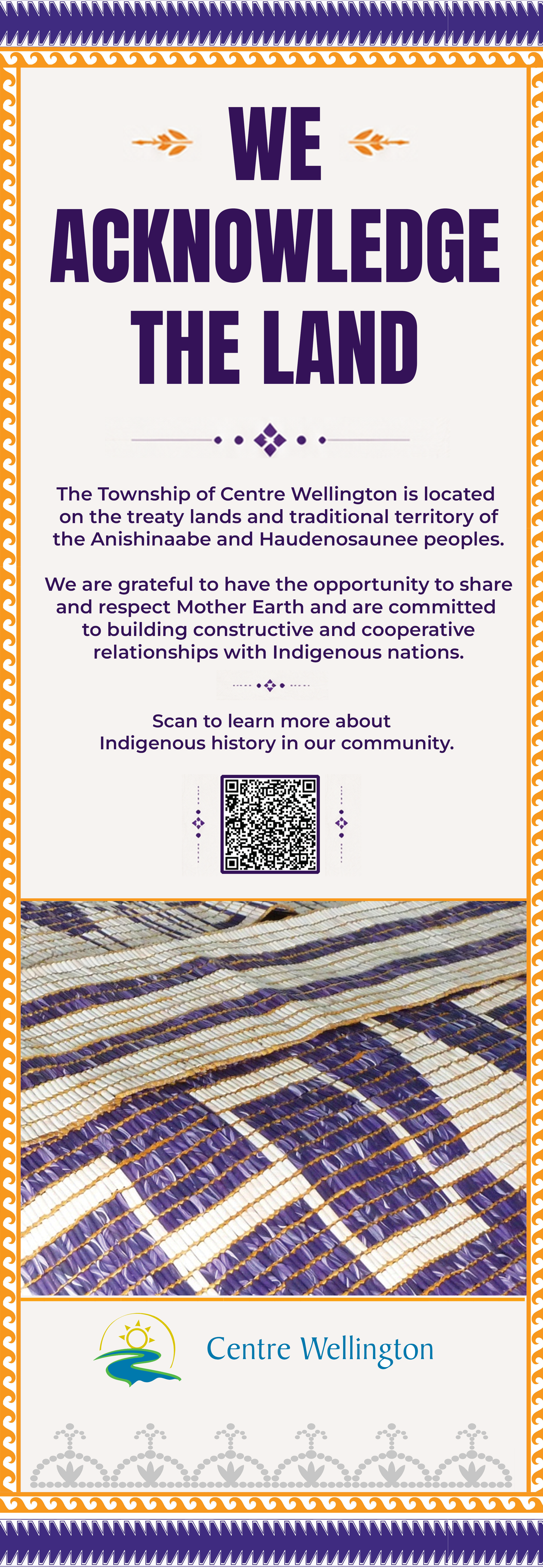 Centre Wellington Land Acknowledgement Banner